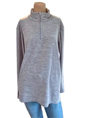 Mountain Warehouse Women’s 1/4 Zip Fleece Grey Size 16 EUC